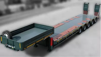 Полуприцеп тяжеловоз низкорамный UzAutoTrailer - 70 т