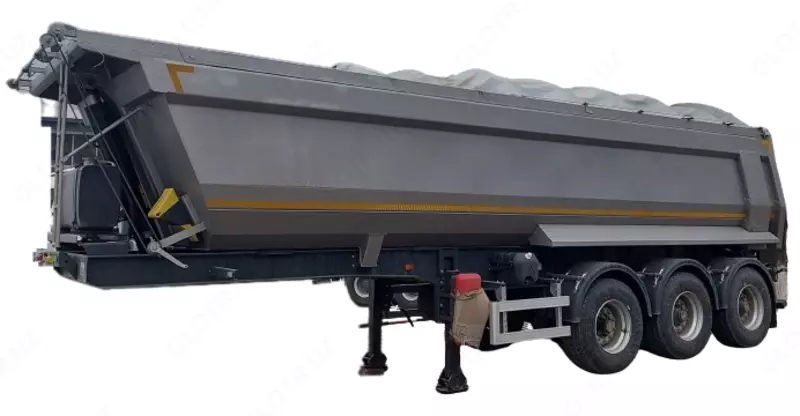 Полуприцеп самосвальный UzAutoTrailer - 29 куб.м, с тентом