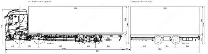 Шторный автофургон Howo-Max 480 8x4 Euro 5 - 9,6 м (пневмоподвеска)