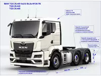  Тягач MAN TGS 26.400 6x2/2 Md 56t Euro 5 (лентяйка  пневмоподвеска NY26-TN) - 