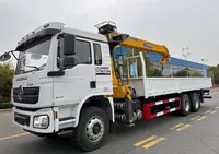 Кран-манипуляторли бортли Shacman L3000 6x4 - 12 т