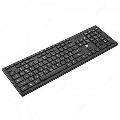 Klaviatura 2E KS210 yupqa USB qora
