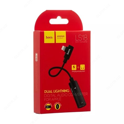 Аудио-переходник HOCO LS18 Dual Lightning Digital Audio Converter