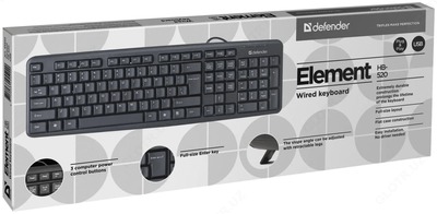 Klaviatura Defender Element HB-520 Black USB