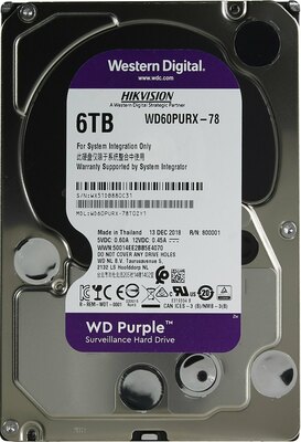 Жесткий диск Western Digital Purple 6 Тб WD60PURX-78 SATA