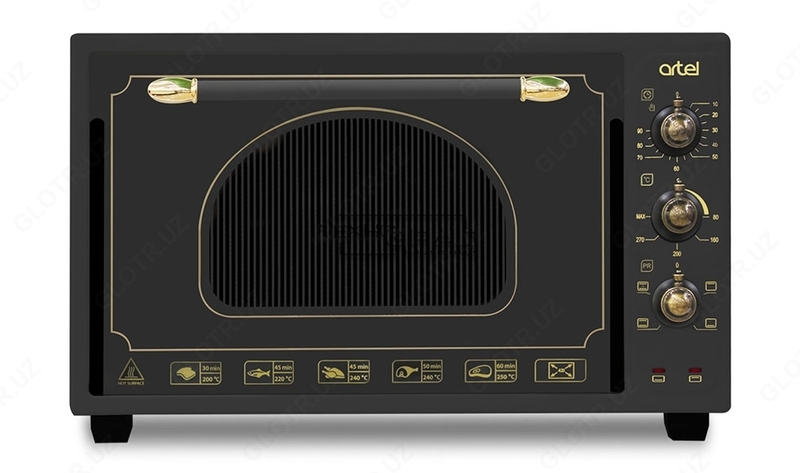 Mini pech Artel MD-3618 Qora / Qora Art-Retro (lyuks)