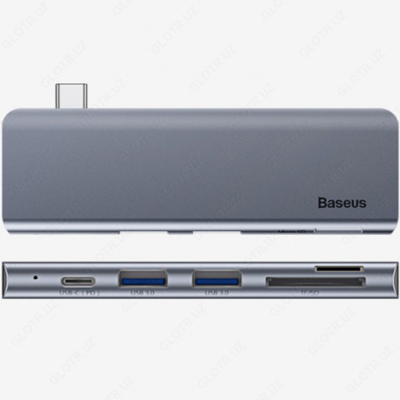   Хаб Baseus Harmonica 5-in-1 HUB Adapter CAHUB-K0G