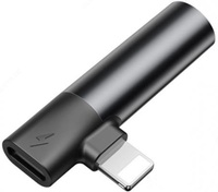 Адаптер Baseus L43 Lightning Male to 3.5mm+Lightning Female CALL43-01