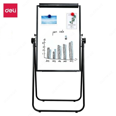Flip chart taxtasi Deli E7891B U shaklidagi stend