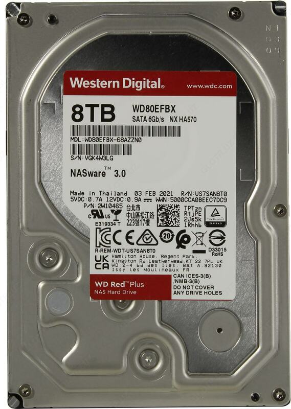 Western Digital WD Red 8 TB WD80EFBX qattiq disk