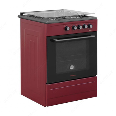 Газовая плита Shivaki 6400-G ГП Бордовый Матовый