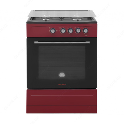 Газовая плита Shivaki 6400-G ГП Бордовый Матовый