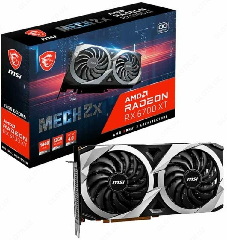 Видеокарта MSI 12GB RADEON RX 6700 XT MECH 2X 12G 192 bit GDDR6