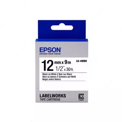 Epson lentasi LK4WBN Std Blk / Wht 12/9 lenta 12mm / 9m