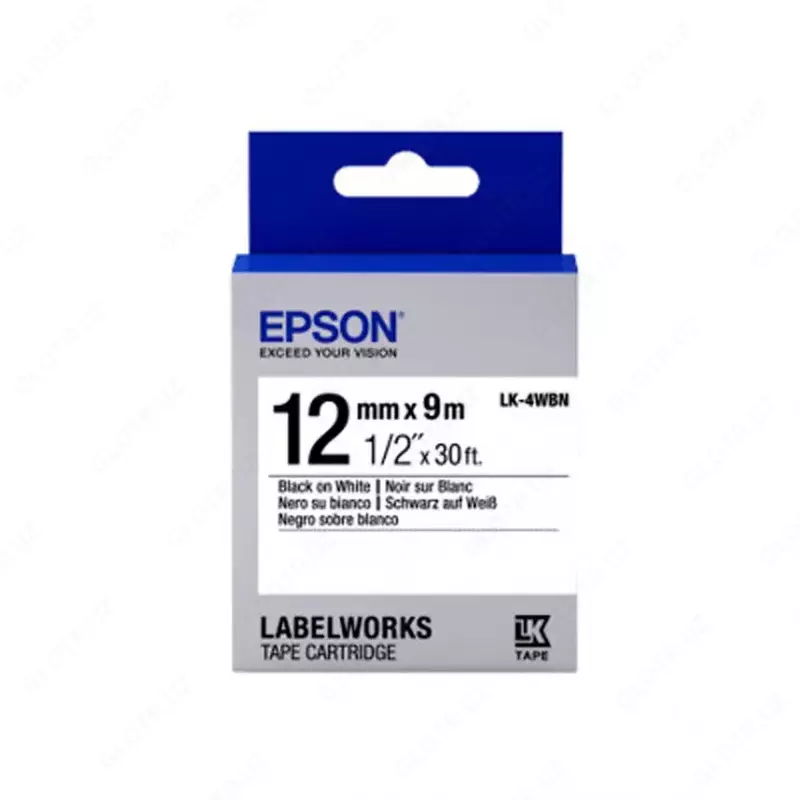 Epson lentasi LK4WBN Std Blk / Wht 12/9 lenta 12mm / 9m