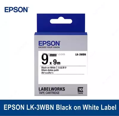 Картридж Epson Tape - LK3WBN Std Blk/Wht 9/9 лента 9mm / 9m