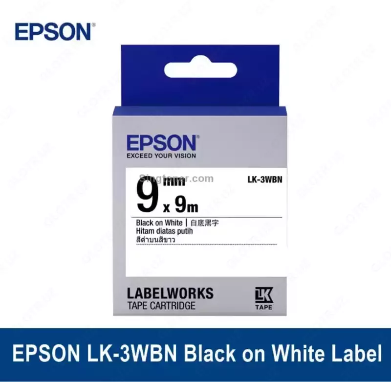 Картридж Epson Tape - LK3WBN Std Blk/Wht 9/9 лента 9mm / 9m