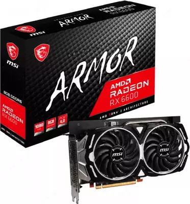 Видеокарта MSI PCI-Ex Radeon RX 6600 ARMOR 8G 8GB GDDR6 128bit