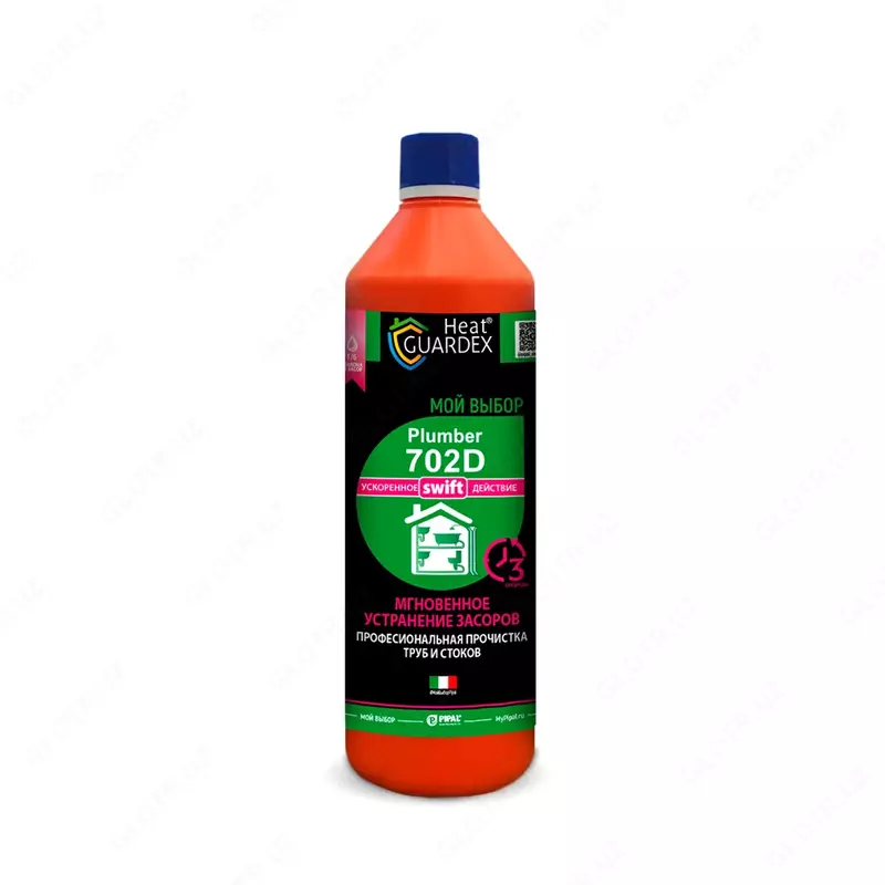 Quvur va kanalizatsiya tozalagich Pipal HeatGuardex PLUMBER 702 D SWIFT 750 мл