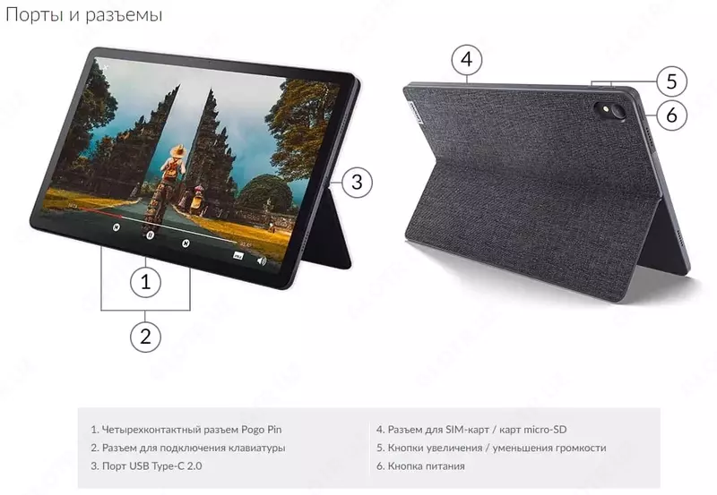 Планшет LENOVO P11 TB-J606L 4GB 128GB 11"