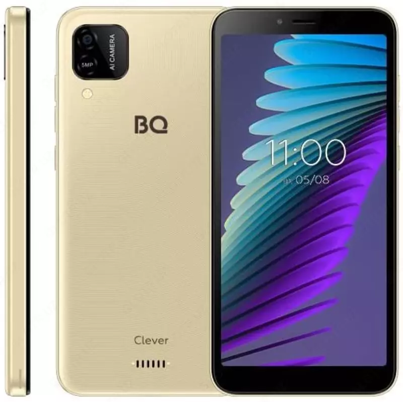 Смартфон BQ 5765L Clever Gold/3+16 + Беспроводные наушники BQ BHS-05 в подарок