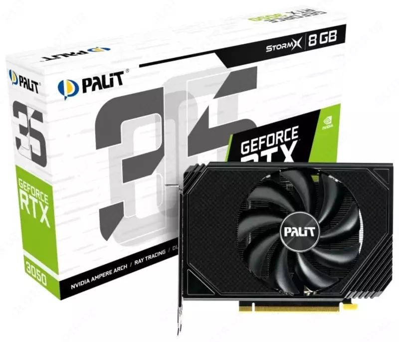  Video karta Palit GeForce RTX 3050 StormX 8GB Mytech.uz