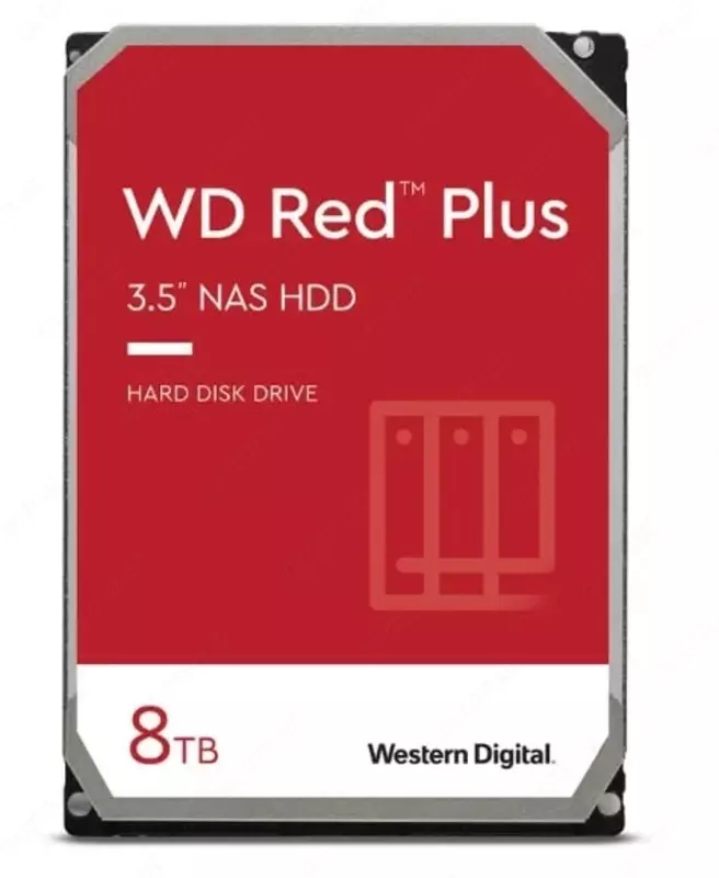 Жесткий диск HDD 8000Gb Western Digital Red PLUS WD80EFZZ 128 Mb SATA III 5640 rpm