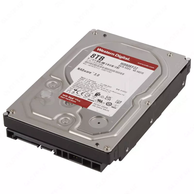 Жесткий диск HDD 8000Gb Western Digital Red PLUS WD80EFZZ 128 Mb SATA III 5640 rpm