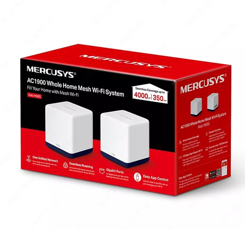 Wi-Fi Mesh tizimi MERCUSYS Halo H50G (2-pack) AC1900