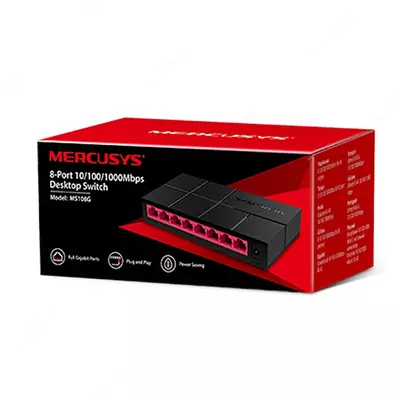 Коммутатор Mercusys MS108G 8-Port Gigabit Desktop Switch