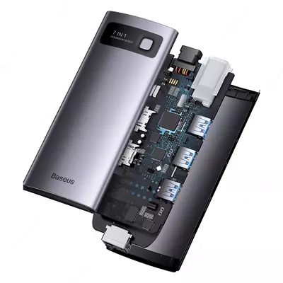 Адаптер-хаб Baseus Metal Gleam Series 7in1 HUB (WKWG040113)