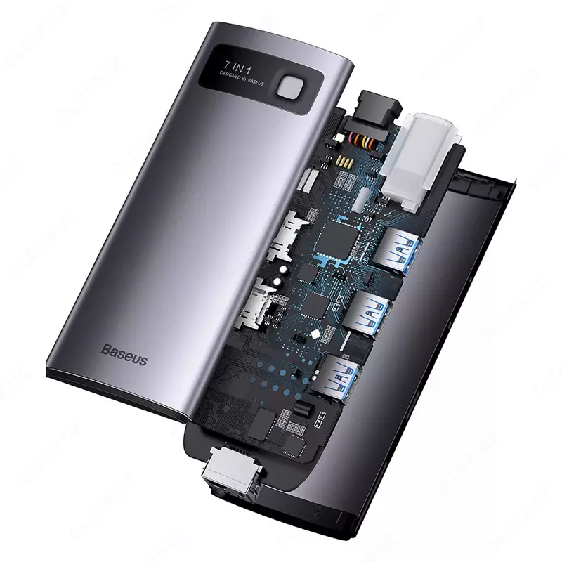 Адаптер-хаб Baseus Metal Gleam Series 7in1 HUB (WKWG040113)