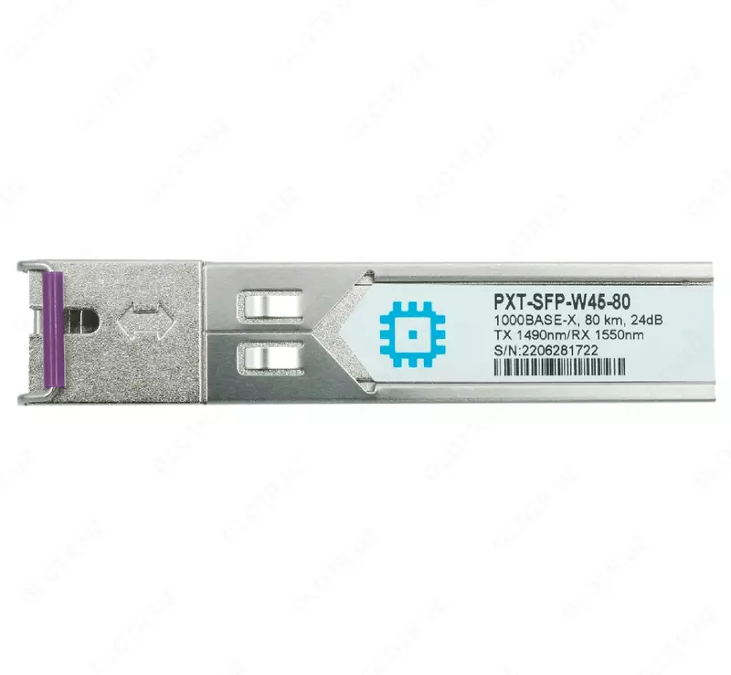 Модуль SFP WDM PXT-SFP-W45-80, дальность до 80км (24dB), 1490/1550нм