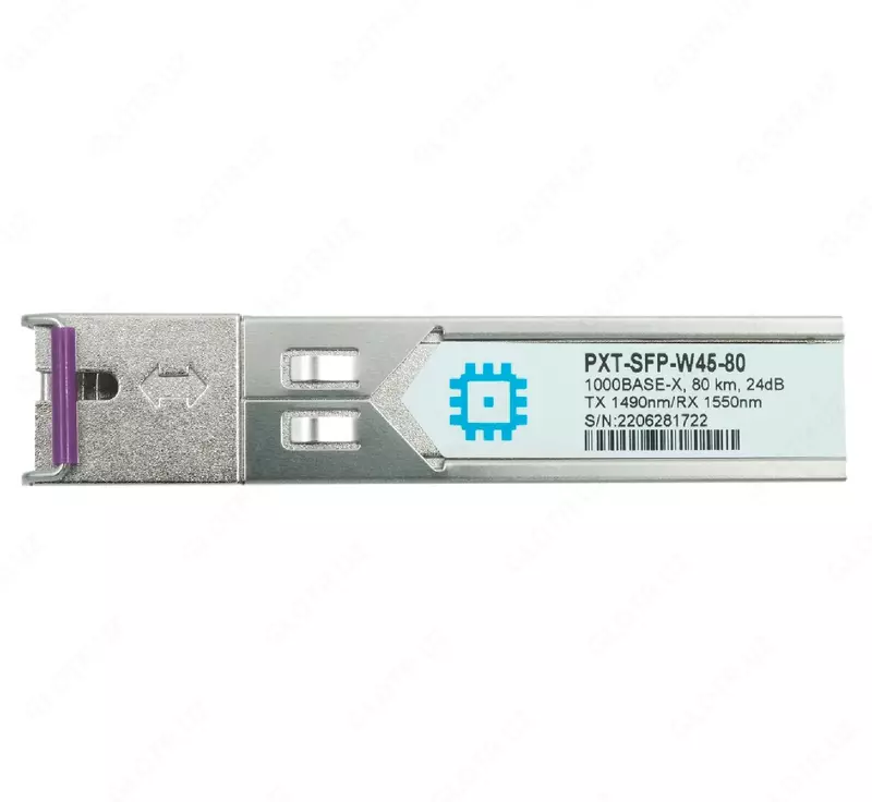 Модуль SFP WDM PXT-SFP-W54-80, дальность до 80км (24dB), 1550/1490нм