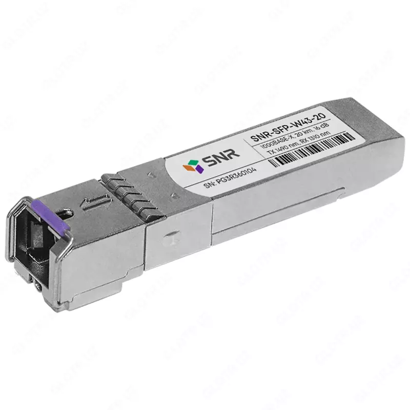Модуль SNR-SFP-W43-20 SFP WDM, дальность до 20км (12dB), 1490/1310nm