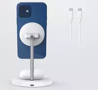Simsiz zaryadlovchi Anker PowerWave Magnetic 2-in-1 Stand White A2543H21 Mytech.uz