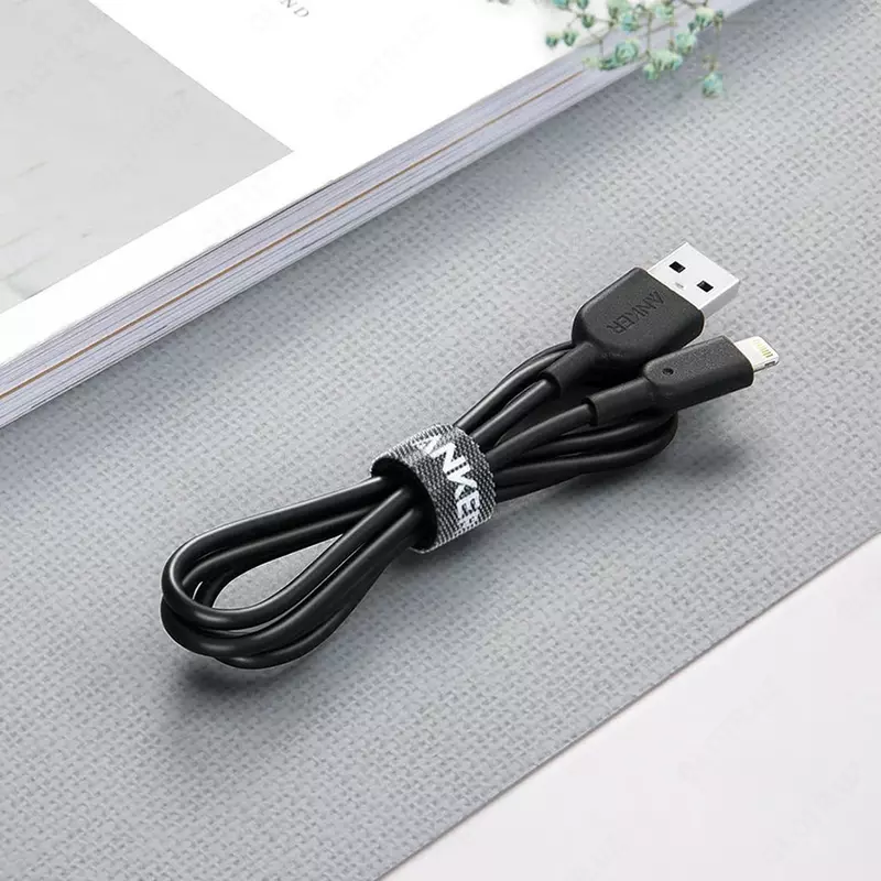 USB кабель Anker Powerline II with lightning connector 3ft C89 Black A8432H12