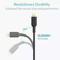 USB кабель Anker Powerline II with lightning connector 3ft C89 Black A8432H12 Mytech.uz