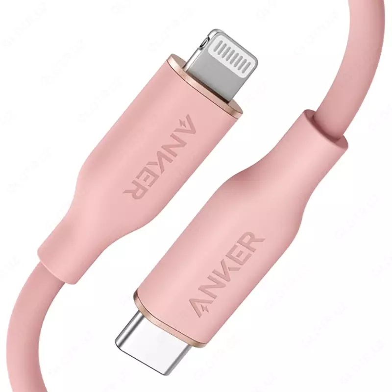 USB kabeli Anker PowerLine III Flow USB-C with Lightning Connector 3ft Pink A8662H51