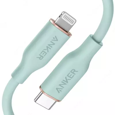 USB кабель Anker PowerLine III Flow USB-C with Lightning Connector 3ft Green A8662H61
