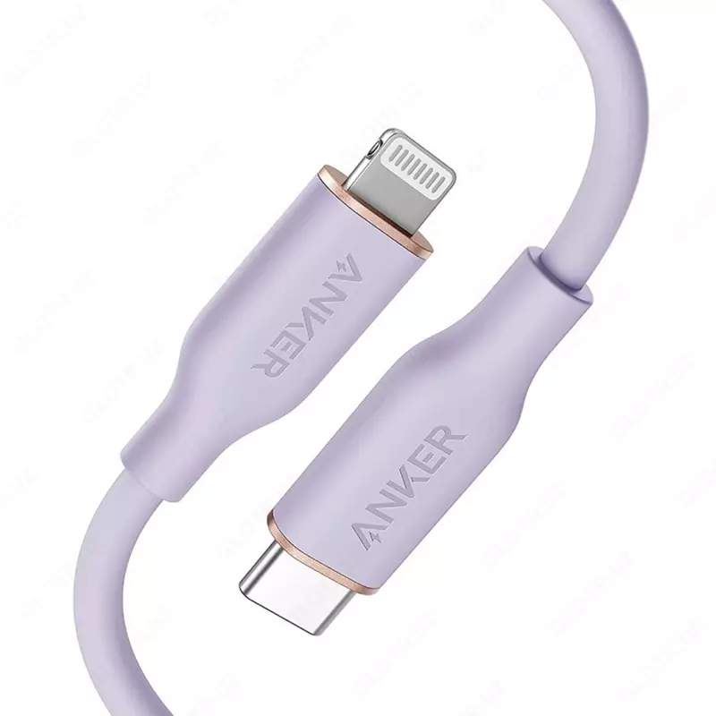 USB kabeli Anker PowerLine III Flow USB-C with Lightning Connector 3ft Purple A8662HQ1