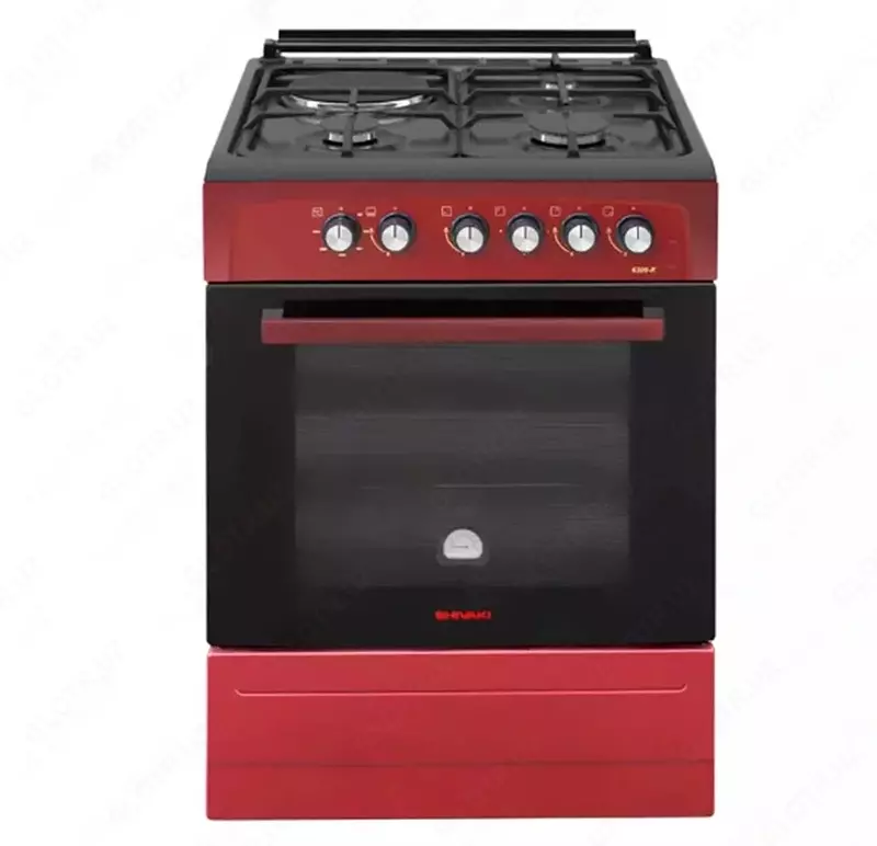 Газовая плитa SHIVAKI 6300-K Shivaki КП с ГК Бордовый Мат