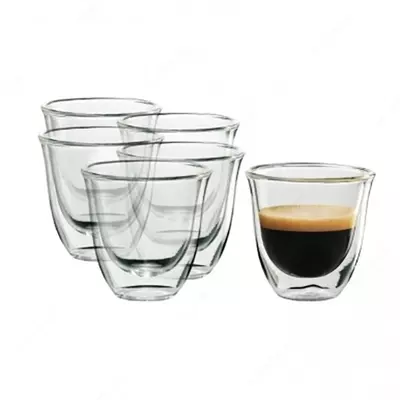 Qahva stakanlari to'plami De'Longhi DLSC300 6 GLASSES-ESPRESSO 60ML Qahva stakanlari to