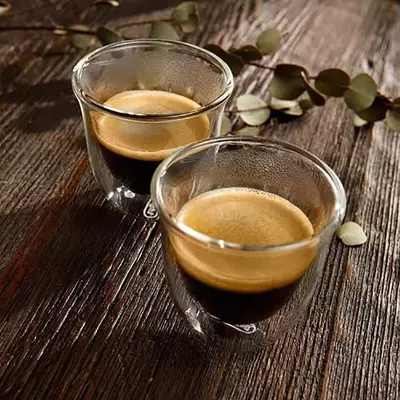 Qahva stakanlari to'plami De'Longhi SET DLSC310 2GLASS-ESPRESSO DL (MVE)