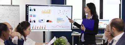 Interaktiv displey Flipbox 5.0 75" 4/32GB (i5/8/256GB) FB50-75U-i5 Android 11 OPS devorga o'rnatish bilan birga