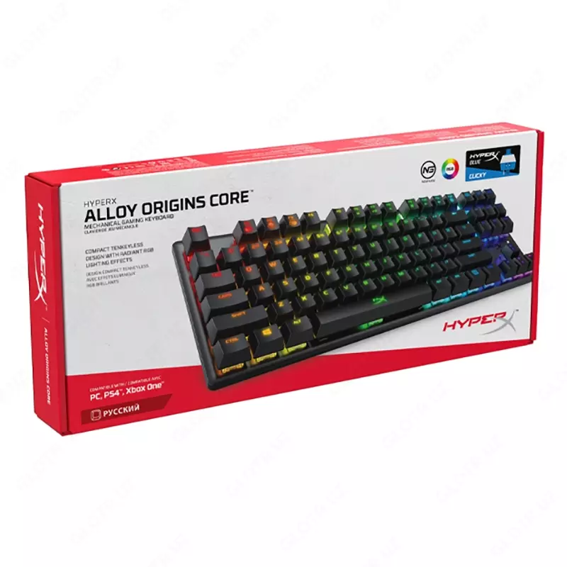 Клавиатура HyperX Alloy Origins 4P5P0AX#ACB Linear BLue Switches RU Mytech.uz