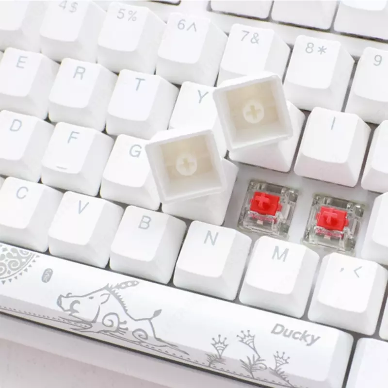 Клавиатура Ducky One 2 TKL RGB DKON1787ST-RUSPDWWT1 Cherry RED switch US White