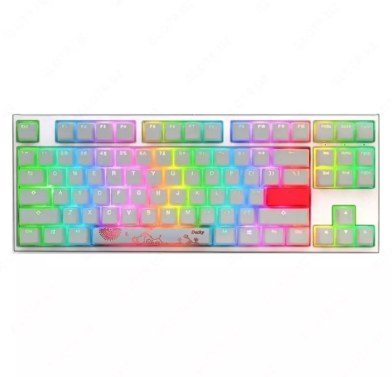 Клавиатура Ducky One 2 TKL RGB DKON1787ST-PUSPDWWT1 Cherry SPEED SILVER US White
