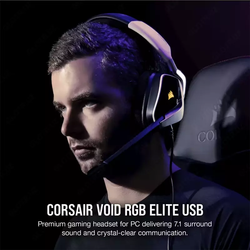 Наушники CORSAIR VOID RGB ELITE USB 7.1 Surround Sound CA-9011204 White