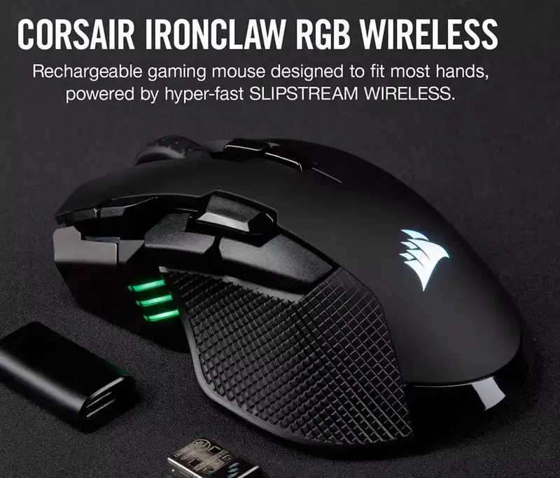 Мышь CORSAIR IRONCLAW RGB WIRELESS CH-9317011-EU